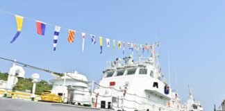 Indian Coast Guard Commissions Indigenous Fast Patrol Vessel ICGS Ajit in Goa